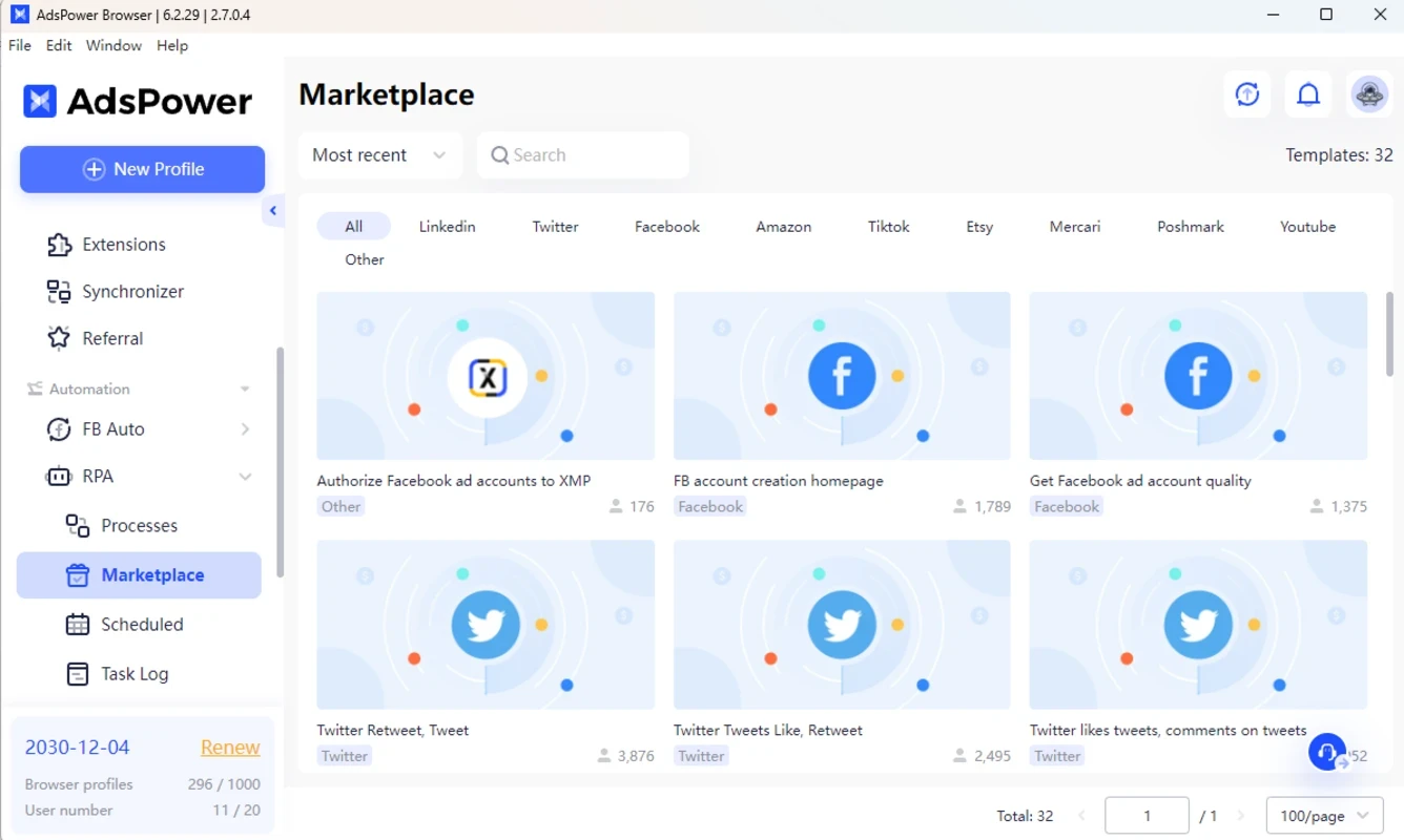 AdsPower — لقطة شاشة 1